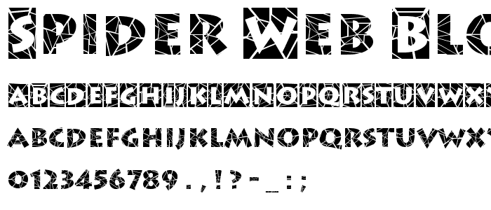 Spider Web Block Normal font